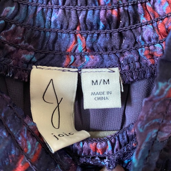 Joie Floral Print Smocked Top Fall Fashion Blouse Dark Academia 70s‎ Inspired - Picture 5 of 7